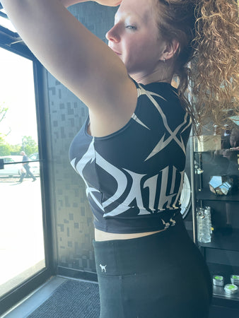 Plastered Black Crop Top