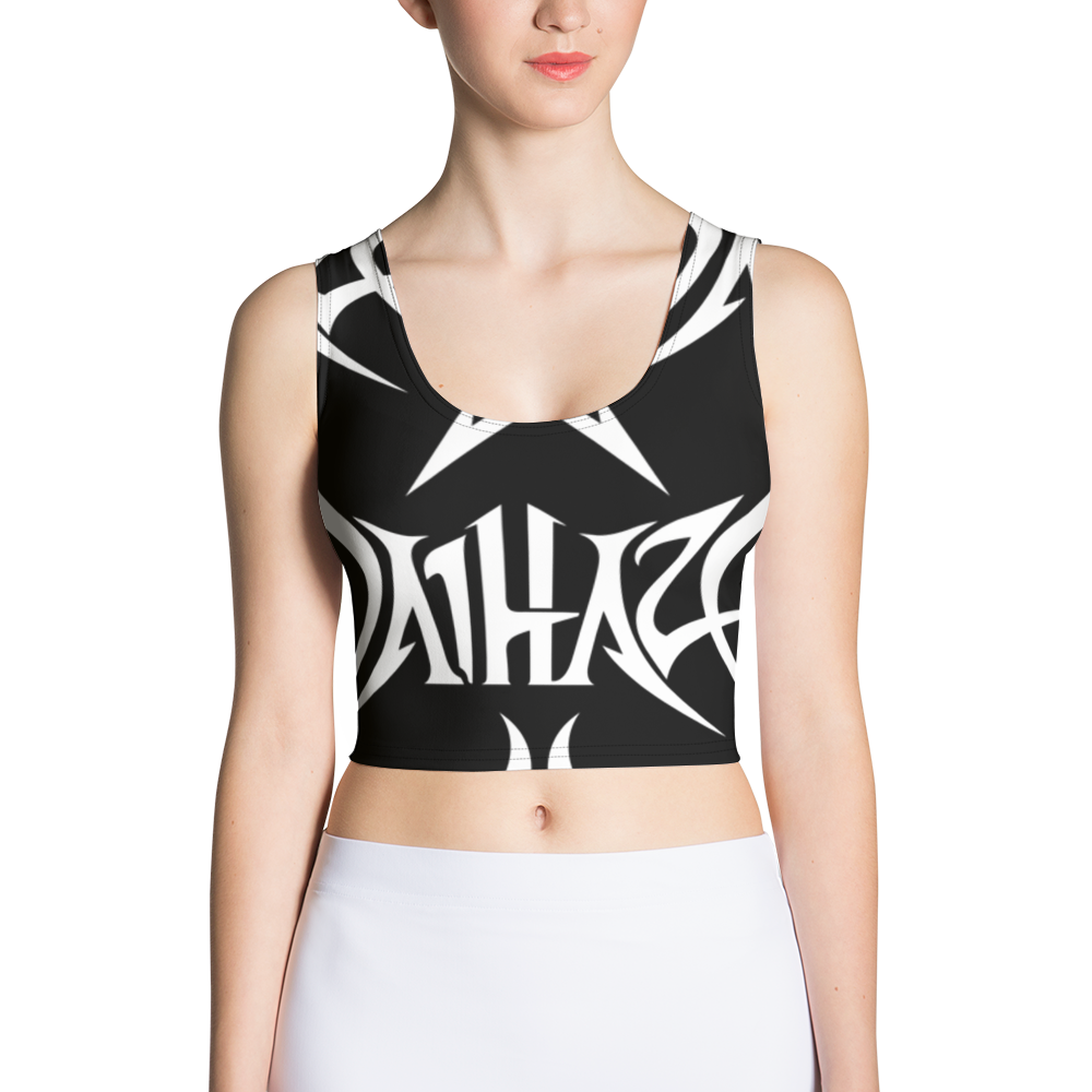 Plastered Black Crop Top Jai Haze