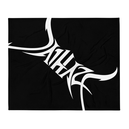 Black Blanket with Slanted Logo